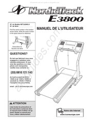 NordicTrack E3800 Manuel De L'utilisateur