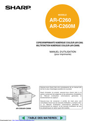 Sharp AR-C260 Manuel D'utilisation