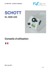 SCHOTT KL 2500 LED Conseils D'utilisation