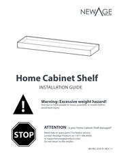 NewAge Products Home Cabinet Shelf Guide D'installation