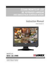 Lorex L19WD800 Serie Manuel D'instructions