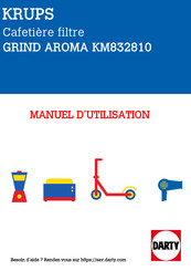 Krups GRIND AROMA KM832810 Mode D'emploi