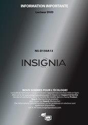 Insignia NS-D150A13 Guide De L'utilisateur