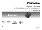 Panasonic Lumix H-X015 Mode D'emploi
