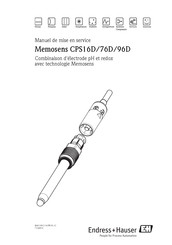 Endress+Hauser Memosens CPS76D Manuel De Mise En Service