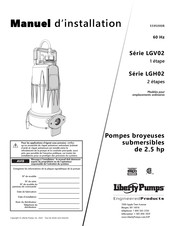 Liberty Pumps LGV02 Serie Manuel D'installation