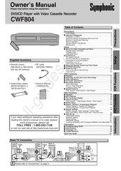 Symphonic CWF804 Guide D'utilisation