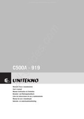 Unitekno C500A-919 Manuel D'utilisation Et D'entretien