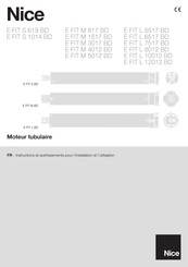 Nice E FIT M 5012 BD Instructions Et Avertissements Pour L'installation Et L'utilisation