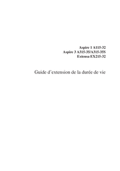 Acer Extensa EX215-32 Guide D'extension Du Cycle De Vie