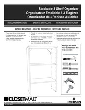 Emerson CLOSETMAID SS25-TB Directives D'installation