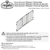 Regalo Home Accents Widespan 1176 B Mode D'emploi