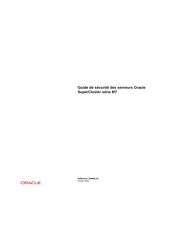 Oracle SuperCluster M7 Série Guide De Sécurité