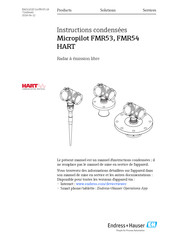 Endress+Hauser Micropilot FMR53 HART Instructions Condensées