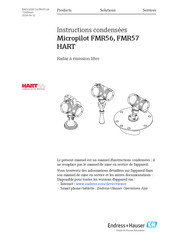 Endress+Hauser Micropilot FMR56 HART Instructions Condensées