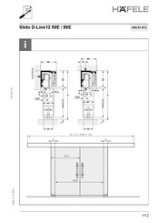 Häfele Slido D-Line12 50E Instructions De Montage