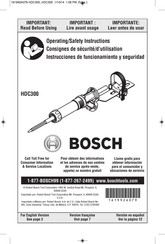 Bosch HDC300 Consignes De Sécurité/D'utilisation