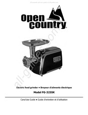 Open Country FG-325SK Guide D'entretien Et D'utilisation