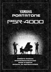 Yamaha PORTATONE PSR-4000 Mode D'emploi