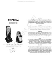 Topcom BUTLER 920 Manuel D'utilisateur