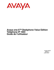 Avaya one-X 1603 Guide De L'utilisateur