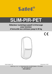 Satel SLIM-PIR-PET Mode D'emploi