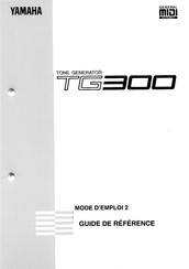 Yamaha TG300 Mode D'emploi