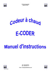 Open Date E-CODER Manuel D'instructions
