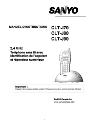 Sanyo CLT-J80 Manuel D'instructions