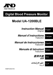 A&D Medical UA-1200BLE Manuel D'instructions