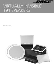 Bose VIRTUALLY INVISIBLE 191 SPEAKERS Notice D'utilisation