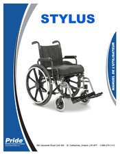 Pride Mobility Products STYLUS Manuel De L'utilisateur