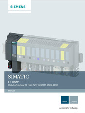 Siemens SIMATIC ET 200SP IM 155-6 PN ST Manuel