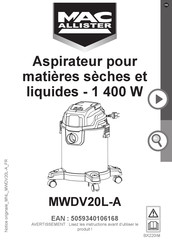 Mac allister MWDV20L-A Mode D'emploi
