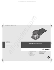 Bosch GSS 140 A Professional Notice Originale