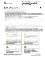 Hydrel SAF28 Guide D'installation