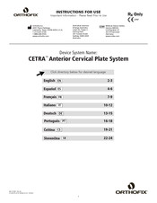 Orthofix CETRA Mode D'emploi