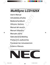 NEC MultiSync LCD1525X Manuel Utilisateur