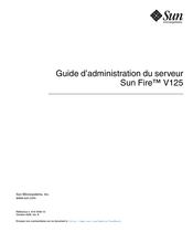 Sun Microsystems Fire V125 Guide D'administration