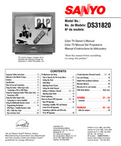 Sanyo DS31820 Manuel D'instructions