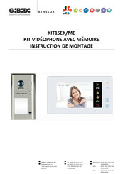 GiBiDi Benelux KIT1SEK/ME Instructions De Montage