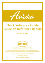 Baby Lock Aurora BLMAR Guide De Référence Rapide