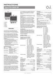 OJ Electronics PTH-3203-DF Instructions