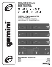Gemini X-02 Manuel D'instructions