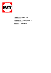 Philips RQ1253/17 Mode D'emploi