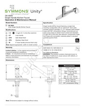 Symmons Unity SK-6600 Manuel