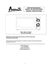 Avanti MO7082MB Manuel D'instructions