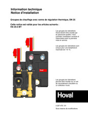 Hoval HA 25-3 BT Notice D'installation