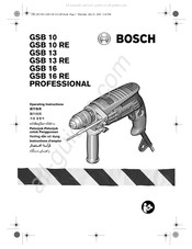 Bosch GSB 13 Professional Instructions D'emploi