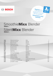 Bosch SmoothieMixx MMB21 Serie Mode D'emploi